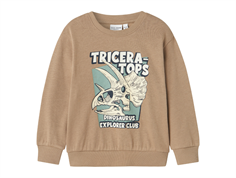 Name It weathered teak dinosaurus sweatshirt